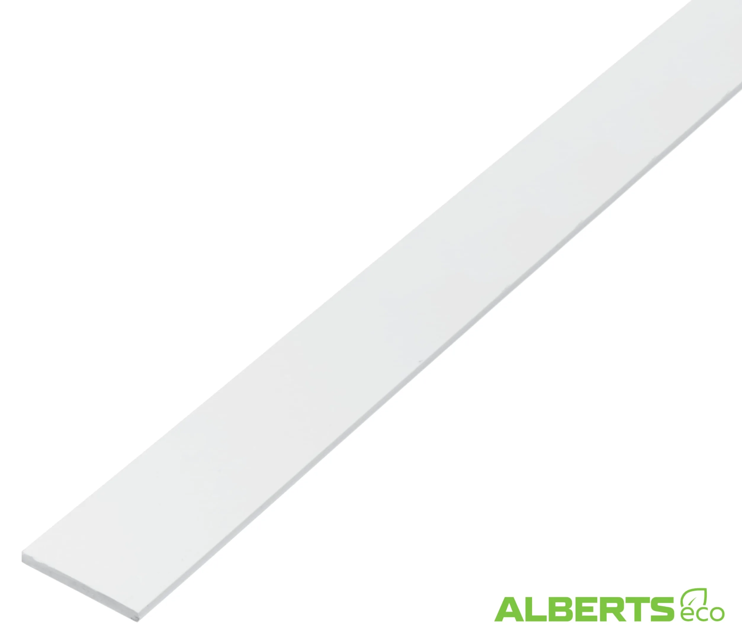 Alberts 479282 eco Asta piatta, PVC-U bianco, 1000 x 30 mm