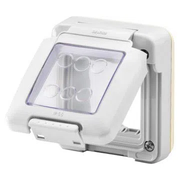 Gewiss Combi In Calotta Stagna 2 posti System IP55 Grigio RAL 7035 GW27401
