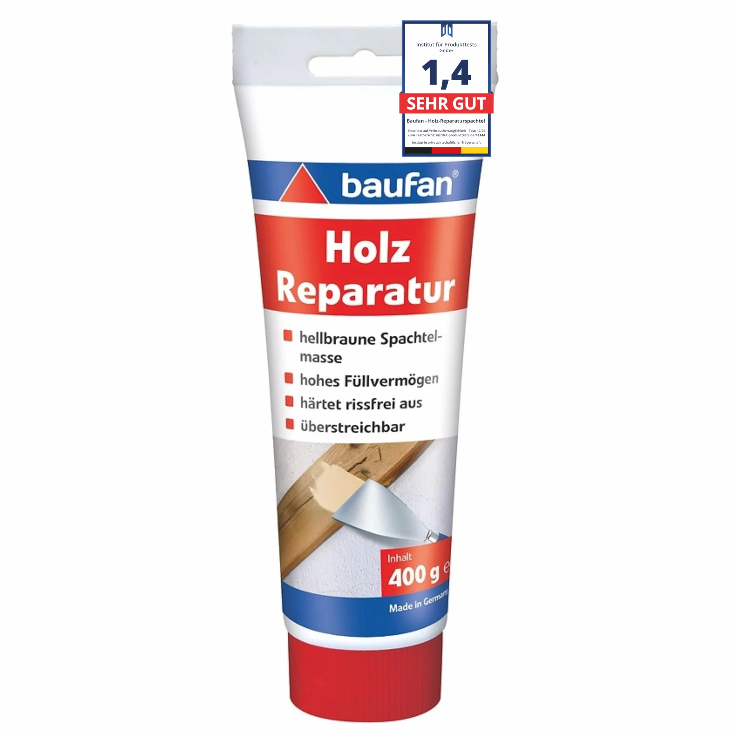 Baufan, mastice per riparazioni in legno, marrone naturale, 400 g, trasparente