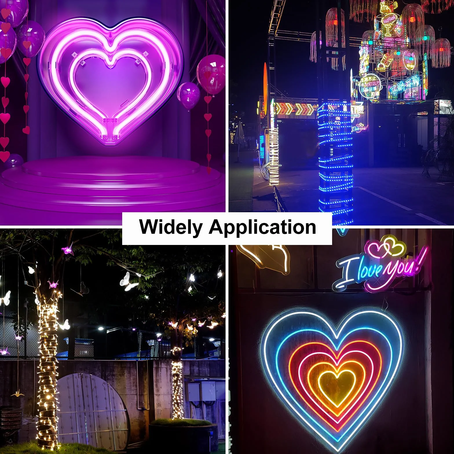 PATIKIL Clip per Strisce LED, Confezione da 40 Supporti di Montaggio in Acciaio Inossidabile con Viti per Cavi Luminosi RGB Neon 13mm-15mm