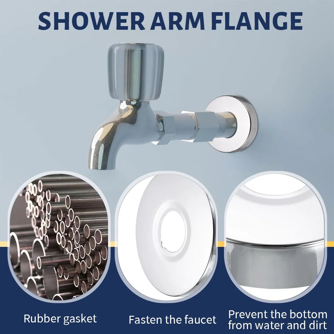 4 Pezzi Rubinetto Rosetta Acciaio Inox (3/4) Ø 27 mm x Ø 80 mm x altezza 25 mm, Finiture Per Rubinetti Doccia E Rubinetto A Parete Acqua Calda (Ø 80 mm x 25 mm altezza)