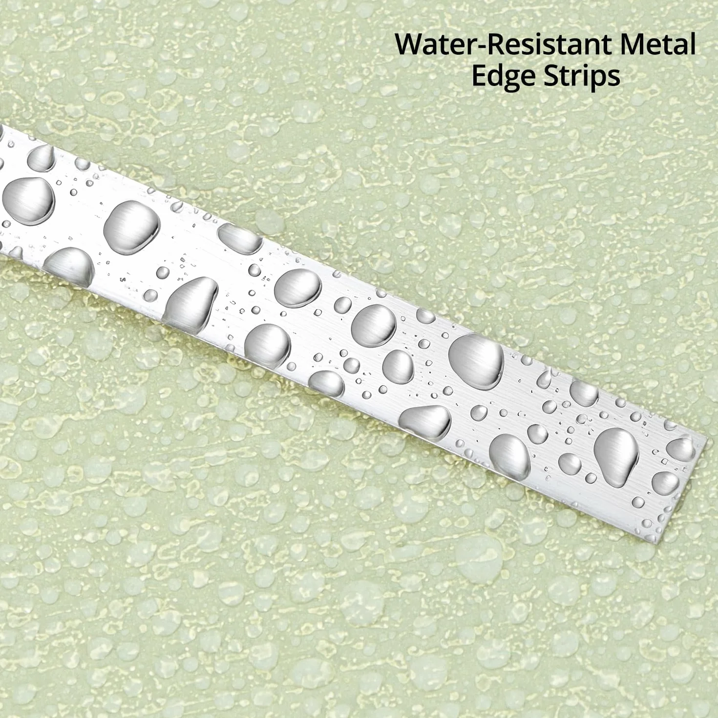 QWORK® 5 m x 1 cm modanatura adesiva, profilo da parete in acciaio inox spazzolato, per la decorazione della casa