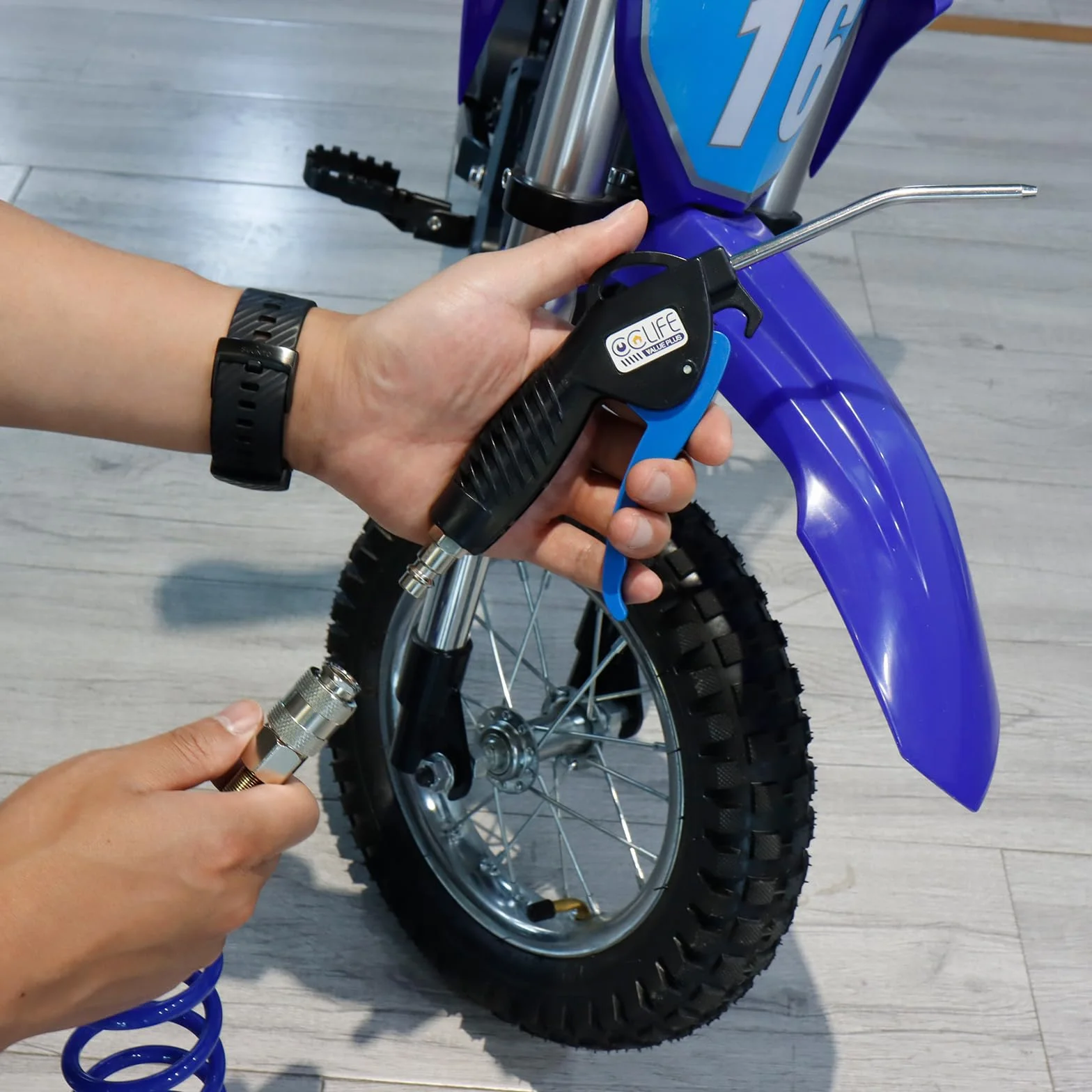 CCLIFE Pistole di soffiaggio 1/4", 8 bar di pressione massima di esercizio, pistola ad aria per aria compressa