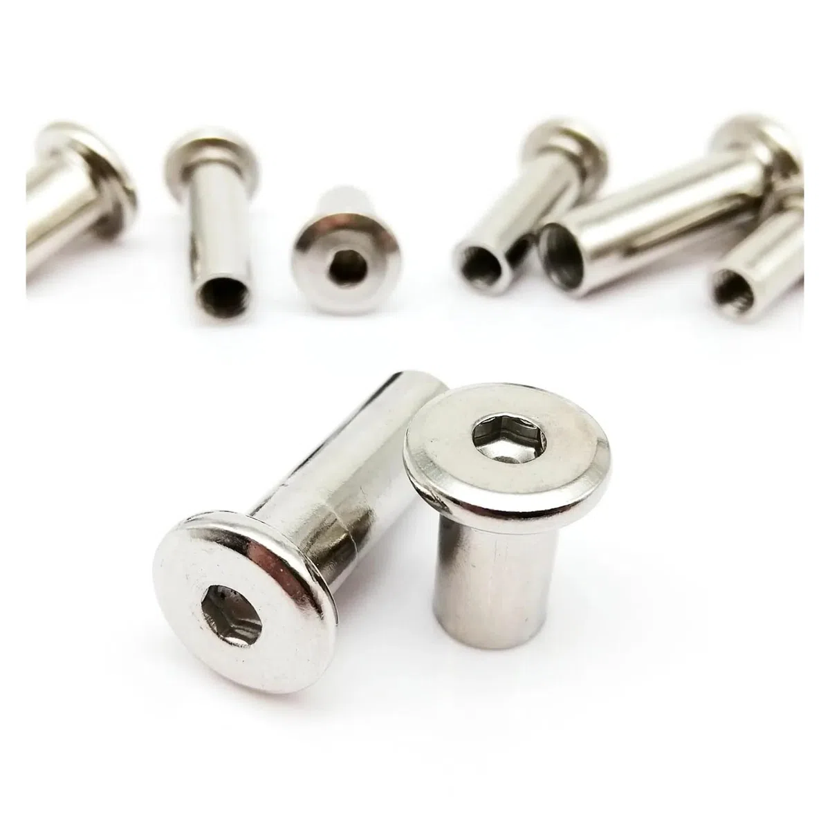 M3 M4 M5 M6 M8 M10 Lungo 4mm-100mm 304 A2 Mobili In Acciaio Inox Rivetto Connettore Inserto Giunto Manica Dado(10pcs M5,Long 15mm)