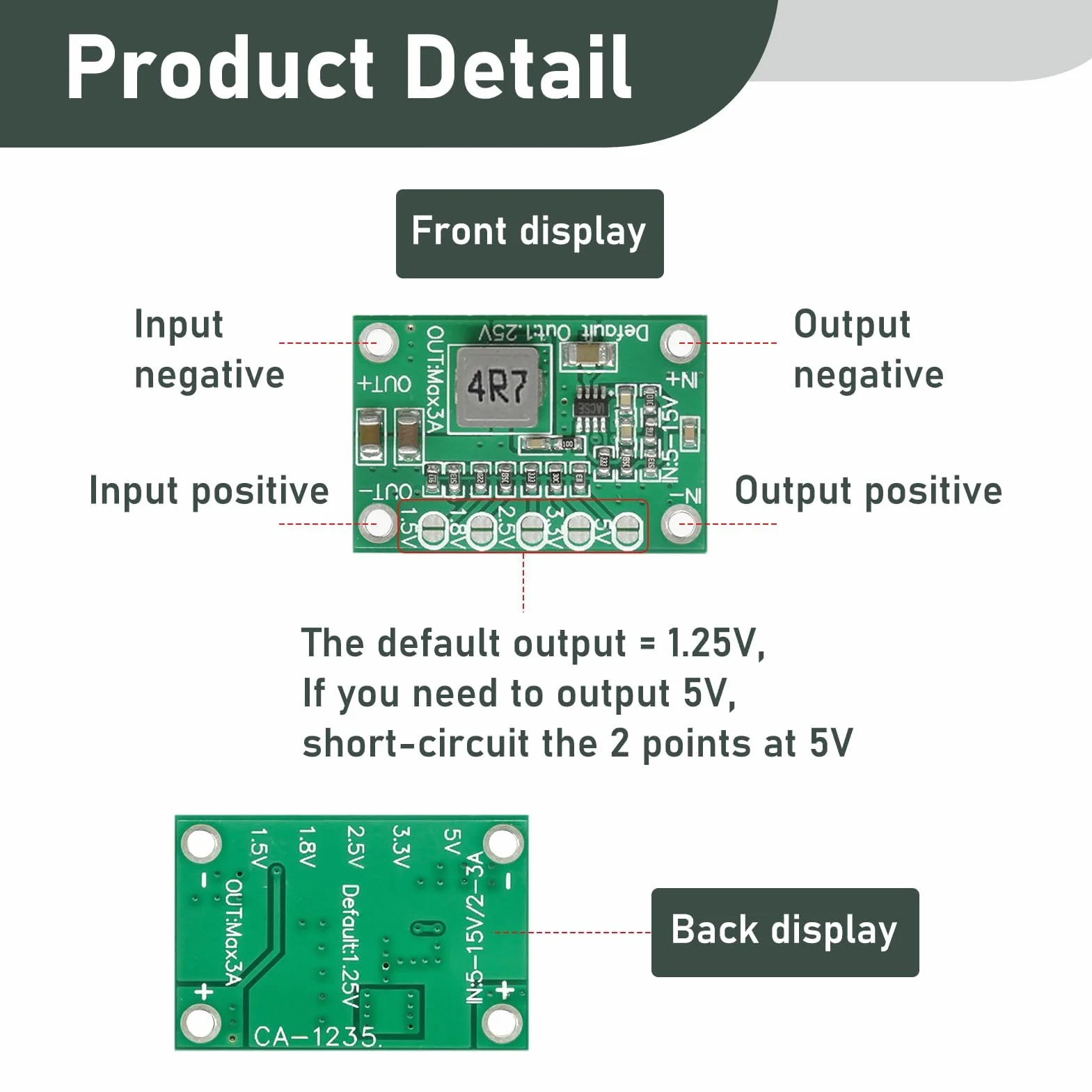 6 Pezzi Modulo Alimentazione Regolabile, Convertitore di Tensione DC-DC Step Down 5-16V a 1.25V/1.5V/1.8V/2.5V/3.3V/5V 3A, Scheda Step Down Regolabile per Progetti Fai da Te e Elettronica