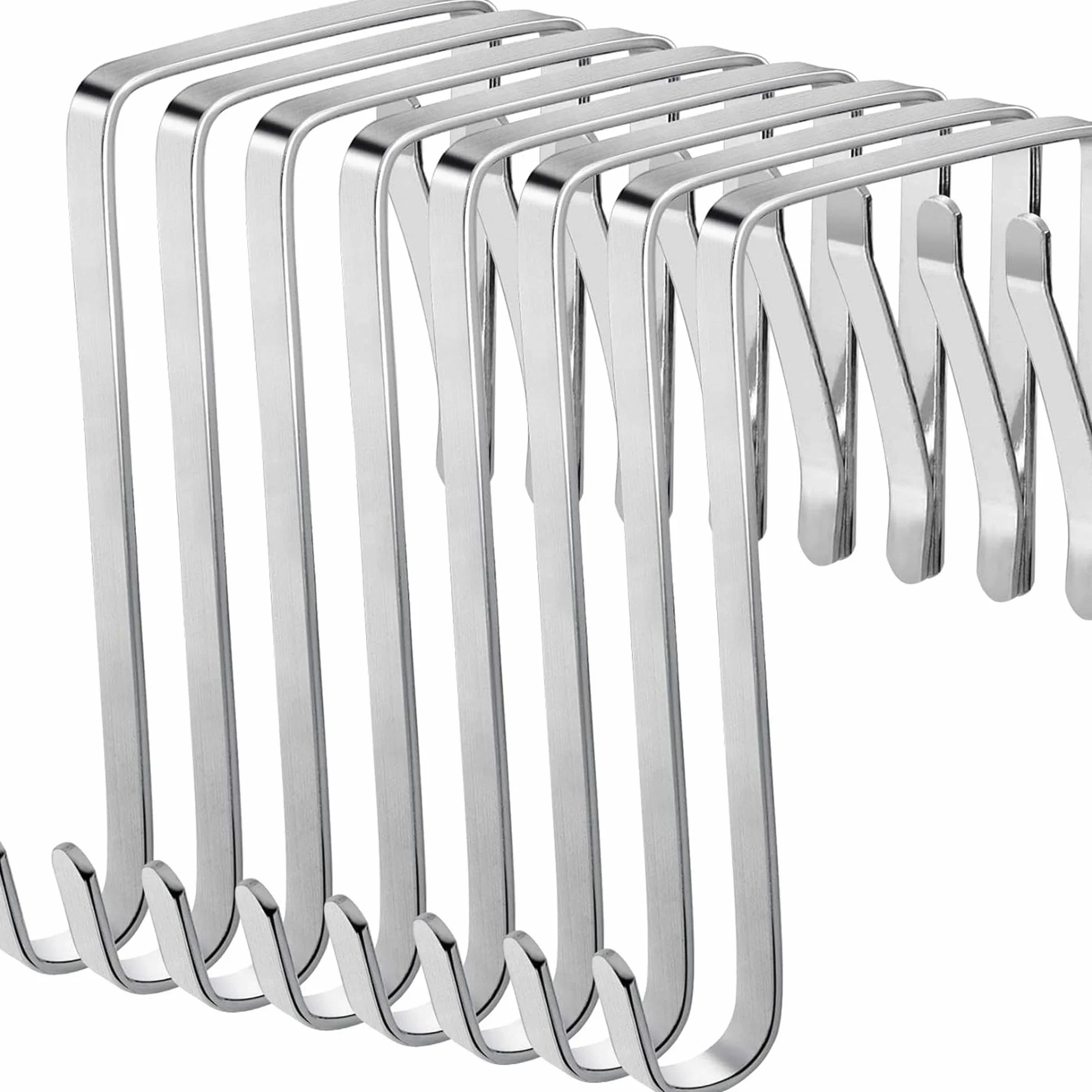 Ganci regolabili sopra la porta 10 cm Argento