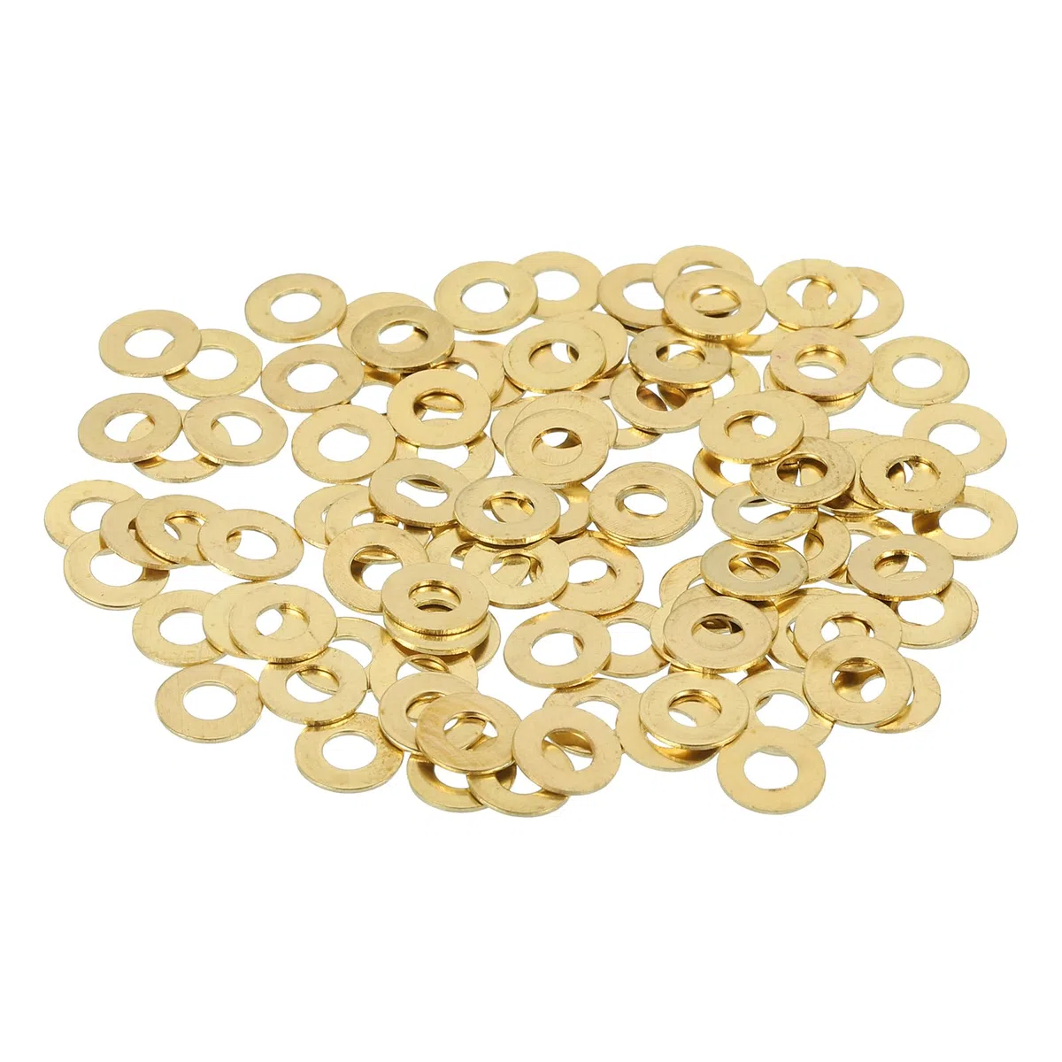 QUARKZMAN 110 Pz Rondelle Piatte Ottone M3, Kit Di Rondelle Schiacciate In Rame Per Bulloni Viti Riparazioni Meccaniche e Outdoor, 3mm×7mm×0.5mm(ID×OD×Spessore)