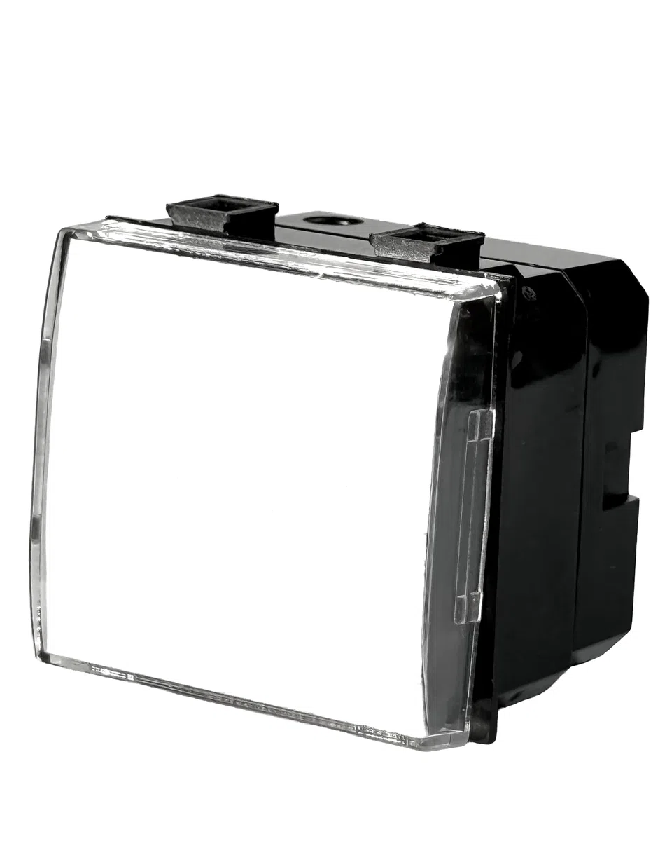 Bratek Pulsante Portanome per Campanello Porta Ingresso Casa Compatibile Bticino Matix - Pulsante Campanello Esterno Casa da Incasso con Targa Porta Nome x Supporti Matix - Sostituisce AM5008, Bianco