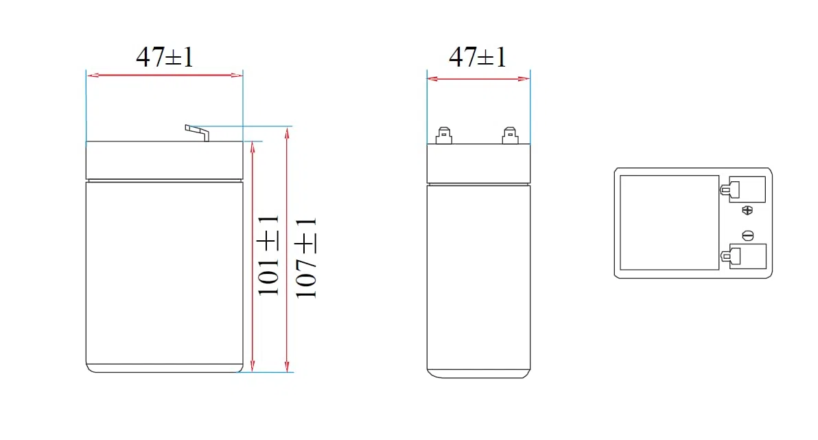 Tecnid by Velamp Batteria al Piombo Ermetica Ricaricabile 4V 4.5Ah - Attacchi Faston F1 - Ideale per Sistemi di Backup, Allarme, Videosorveglianza, Antincendio, Domotica e UPS