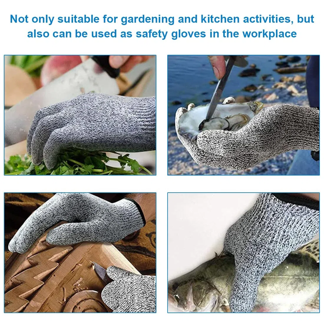 Antitaglio,da Giardinaggio,Cucina Resistenti al Taglio,Protezione di Livello 5 ad Alte Prestazioni,Guanti da Lavoro di Sicurezza,1 Paio