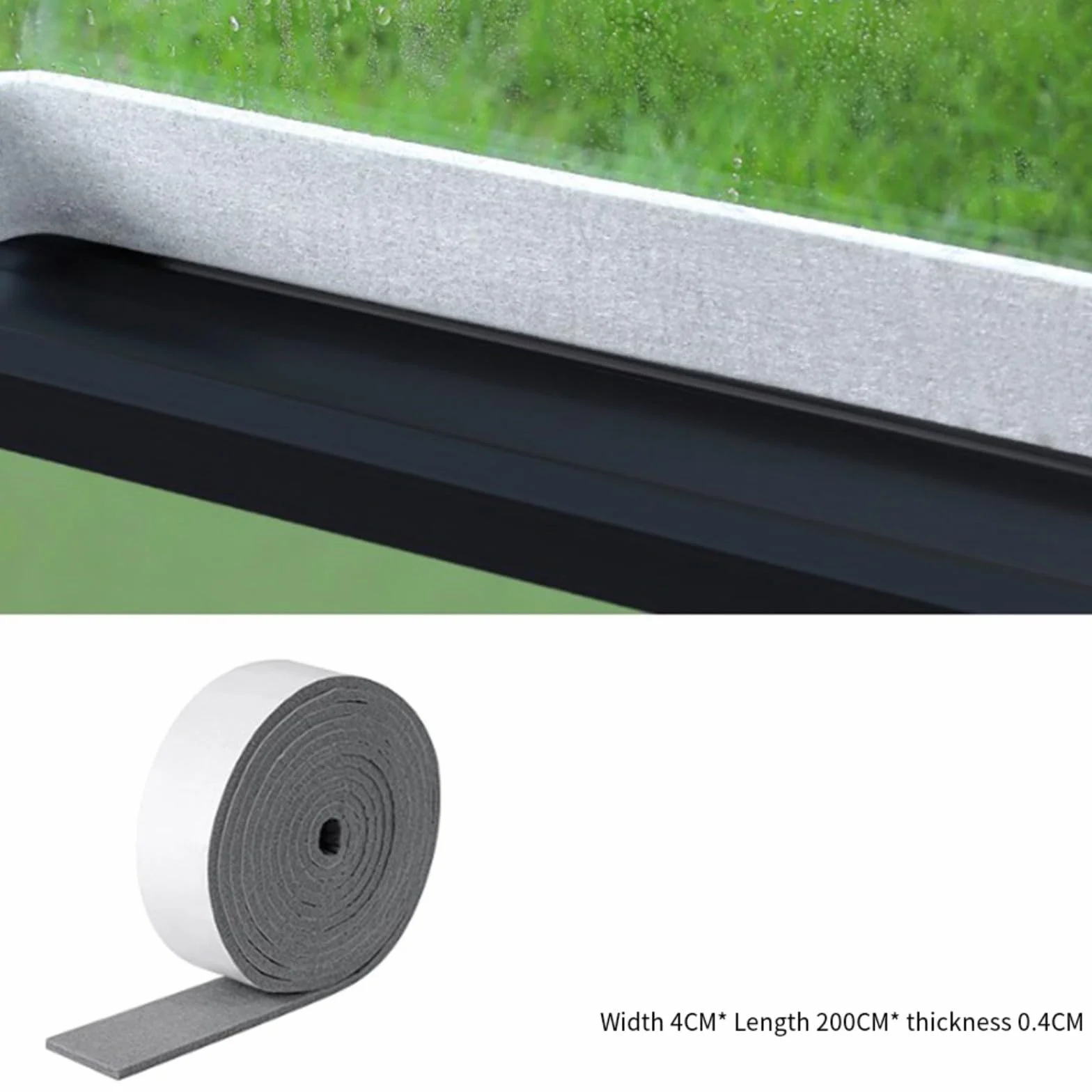 2 rotoli di nastro antigoccia per condensa da 2 m x 40 mm, in schiuma, per finestre e porte, striscia assorbente per condensa