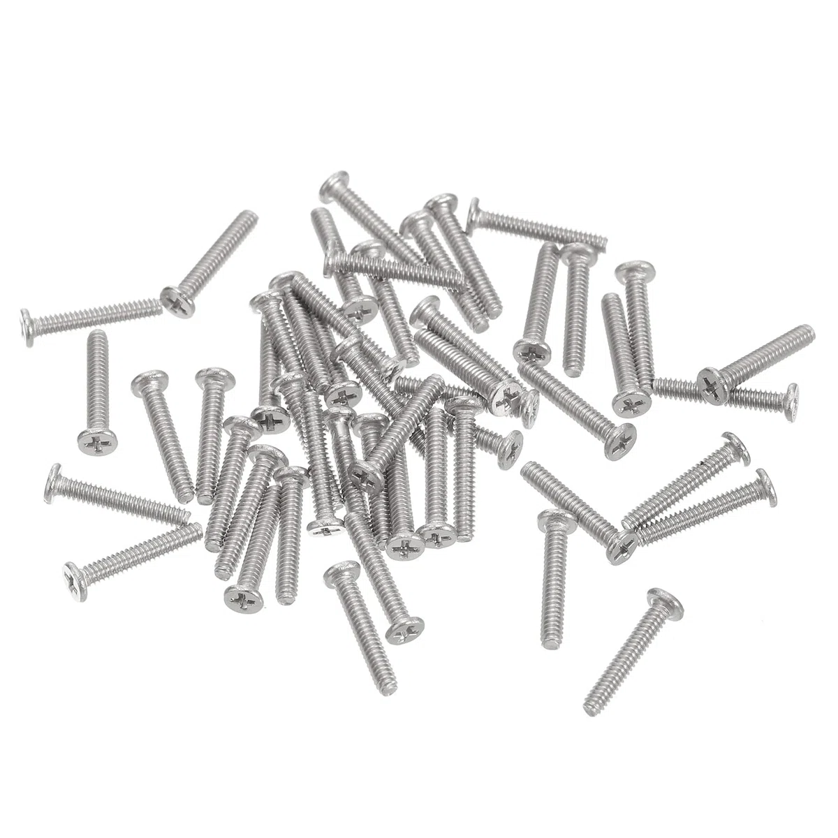 sourcing map M1.4-0.3 x 8mm 50 viti a testa rotonda piatta in acciaio inox 304 Phillips Drive viti per macchina di fissaggio hardware per collegamento mobili