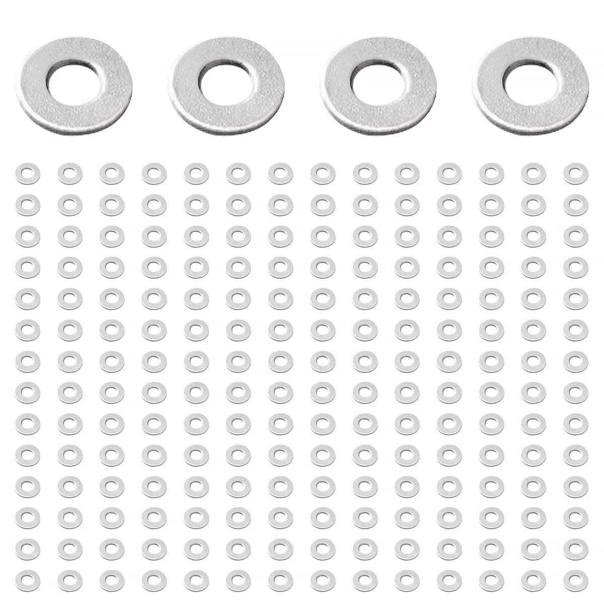 YIXISI 200 Pezzi M2x5x0.5 mm Rondella Piana, Rondelle Piatte in Acciaio Inox 304, Rondella Piatta di Riparazione per Viti e Bulloni