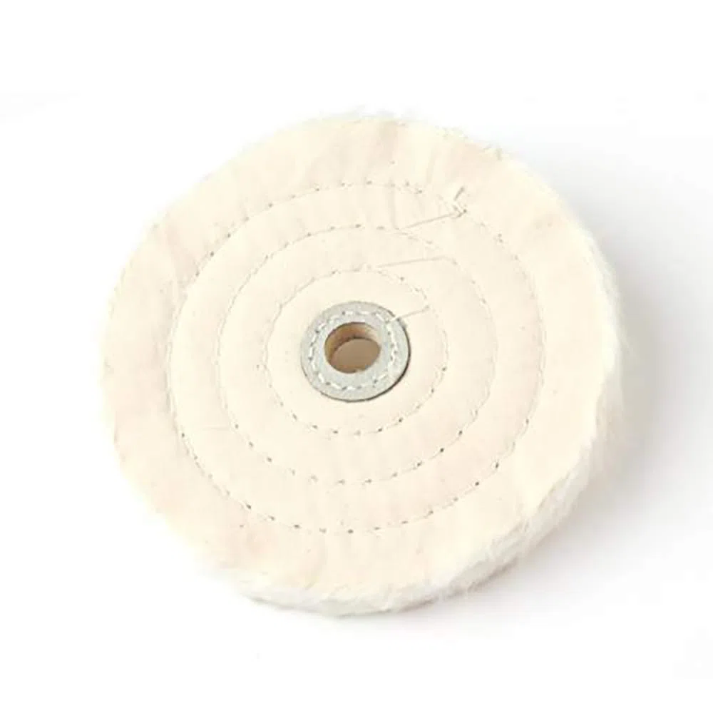 Disco per lucidatura in panno di cotone, 2 pezzi, 100 mm, mola per lucidatura lucidatura gioielli vetro diamante, colore casuale