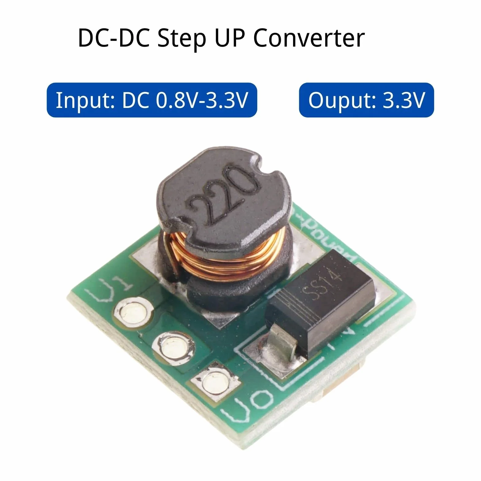 DC Step Up Boost Converter 0,8-3,3 V a 3,3 V Mini Convertitore di Tensione Alimentatore di Rete (10 Pezzi)
