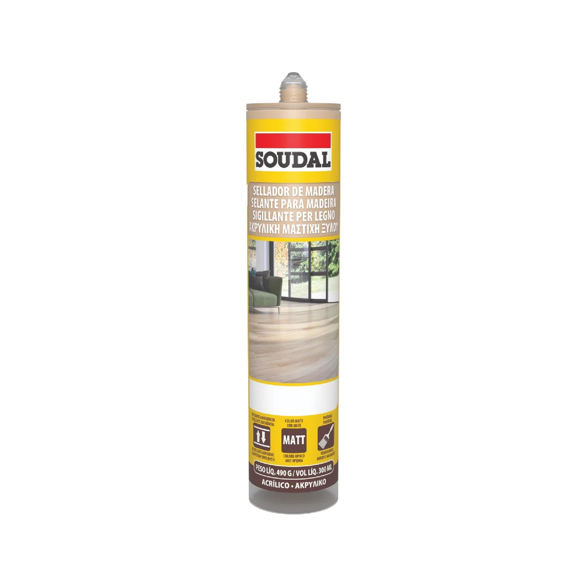 Soudal 14125621 â€“ Sigillante per legno 300 ml 14125621 rovere