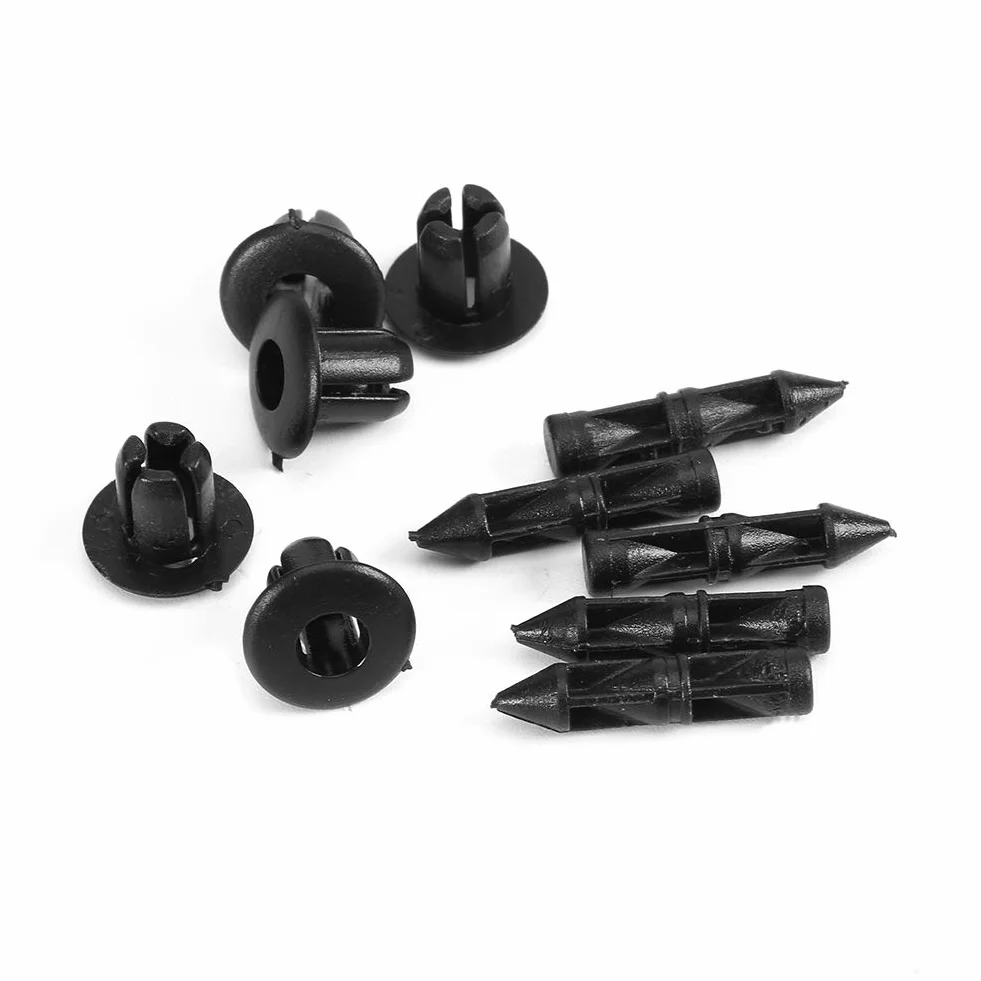 Rivetti in plastica, clip di fissaggio per biciclette, Auto Rivetti Plastica, clip per rivetti in plastica 100pcs 6mm carenature, pannelli portiera, per