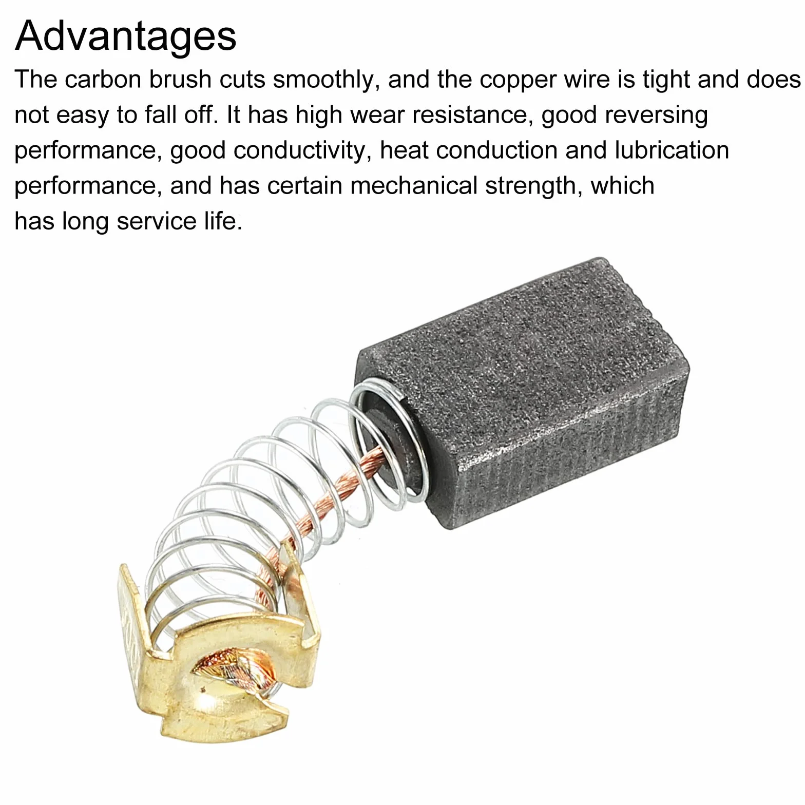 PATIKIL Carbonio Spazzole Spazzola Carbone Ricambio 15x10x6mm per Motori Elettrici Potenza Strumento Angolo Smerigliatrice Tavolo Ricambio Parte Riparazione, 2pz