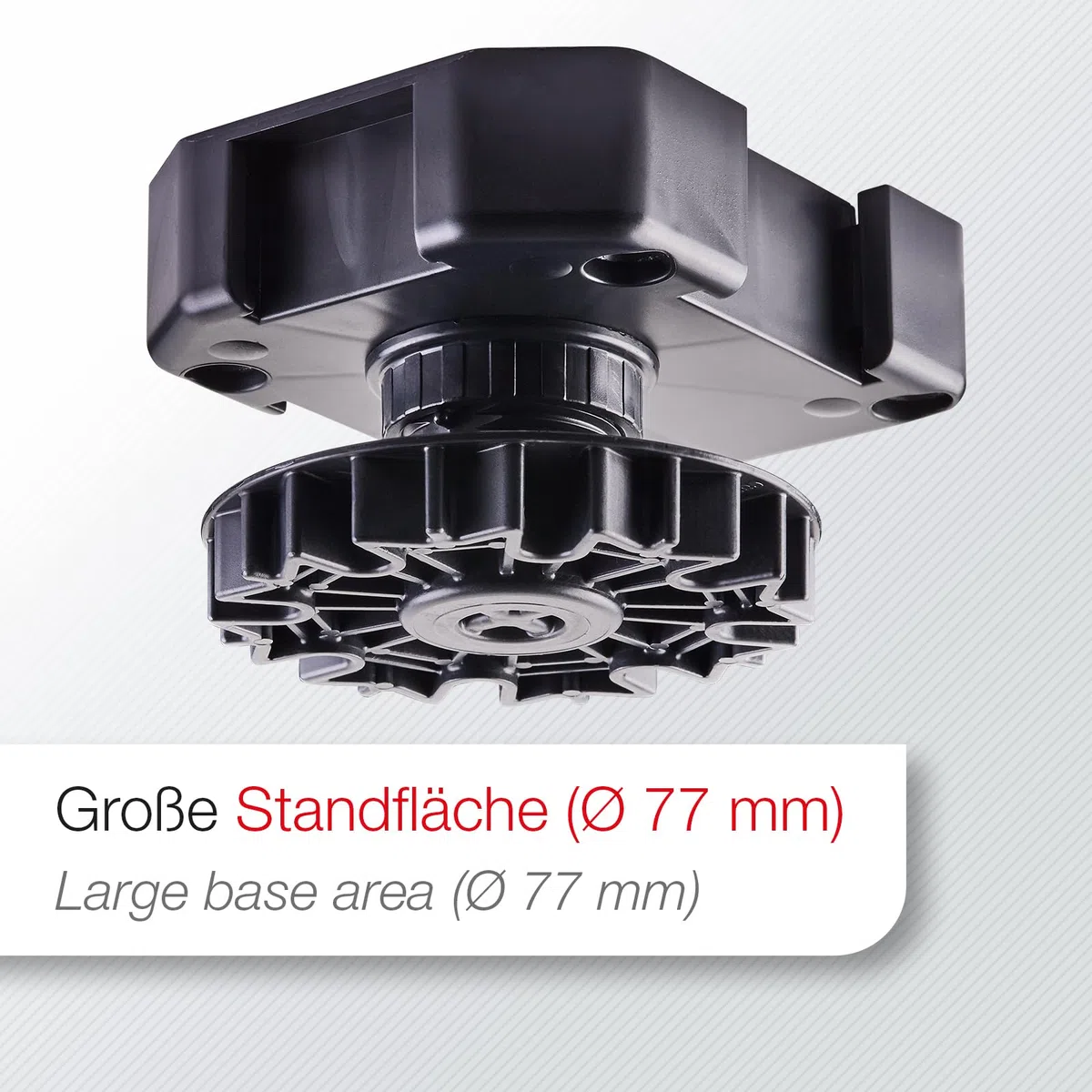 SOTECH Set di 4 Gambe Per Mobili Gambe Per Zoccolo Gambe Regolabili 55mm | Altezza regolabile nera | Supporta fino a 500 kg | Set completo