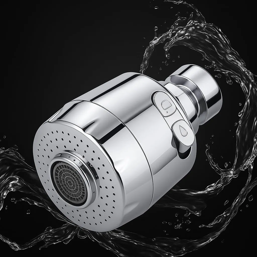 Aeratore Rubinetto 360° Girevole con 2 Modalità | Ugello a Risparmio Idrico e Getto Regolabile per Cucina e Bagno