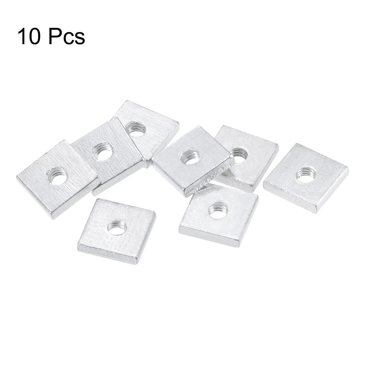 QUARKZMAN Dadi Quadrati, M3x10mmx2mm Zincati Metrici a Filettatura Grossa, Kit di Assortimento da 10 Pz