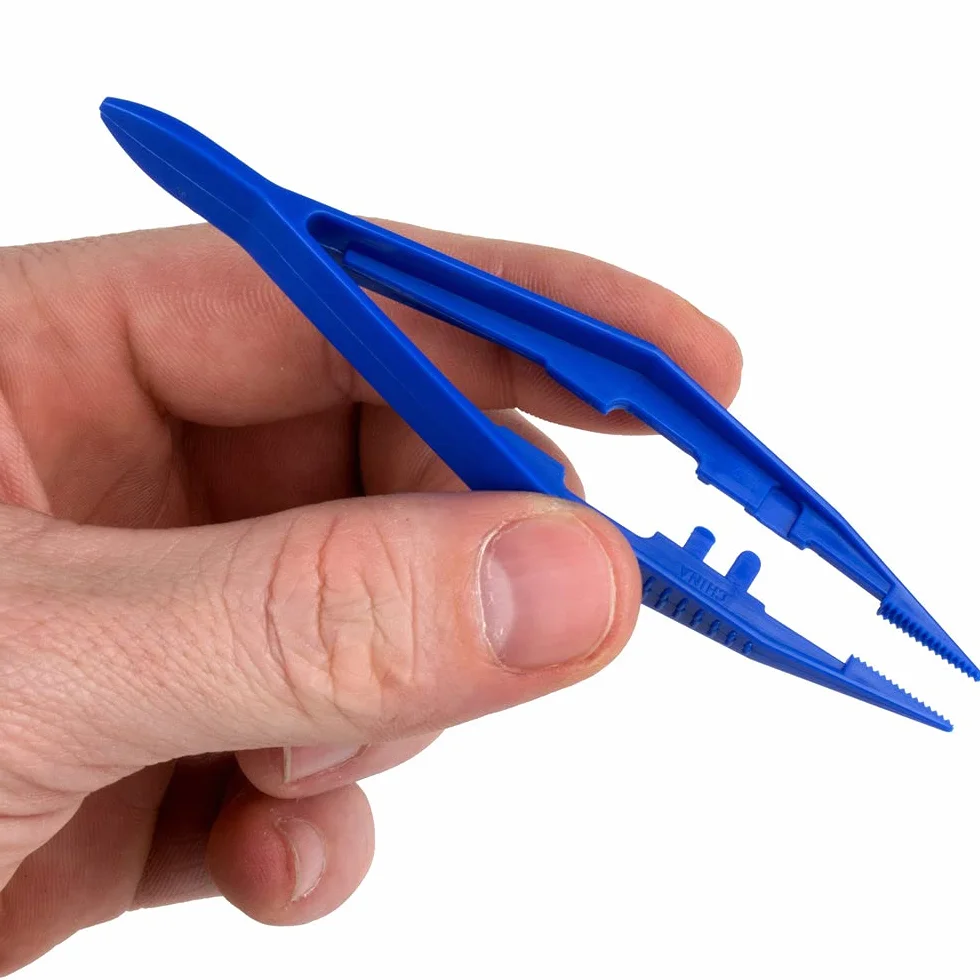 MMOBIEL 12 pinzette in plastica leggera con estremità appuntita seghettata per primo soccorso e giardinaggio