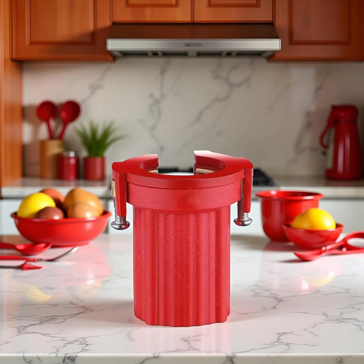 Dadi di fissaggio per rubinetto rosso, in plastica ABS, dadi di fissaggio per rubinetto da cucina, dado anti-allentamento, fissaggio per il fissaggio ai gambi del rubinetto da sotto il bancone