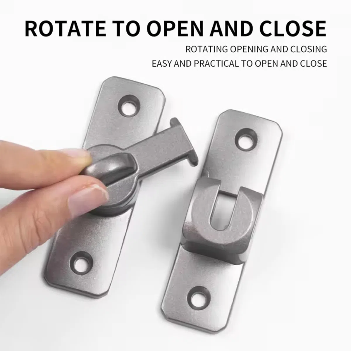 2 chiavistelli per porta in acciaio inox, con 8 viti, serratura a chiavistello, serratura a 90/180 gradi, serratura scorrevole con fibbia a chiavistello, per porte, finestre, armadi