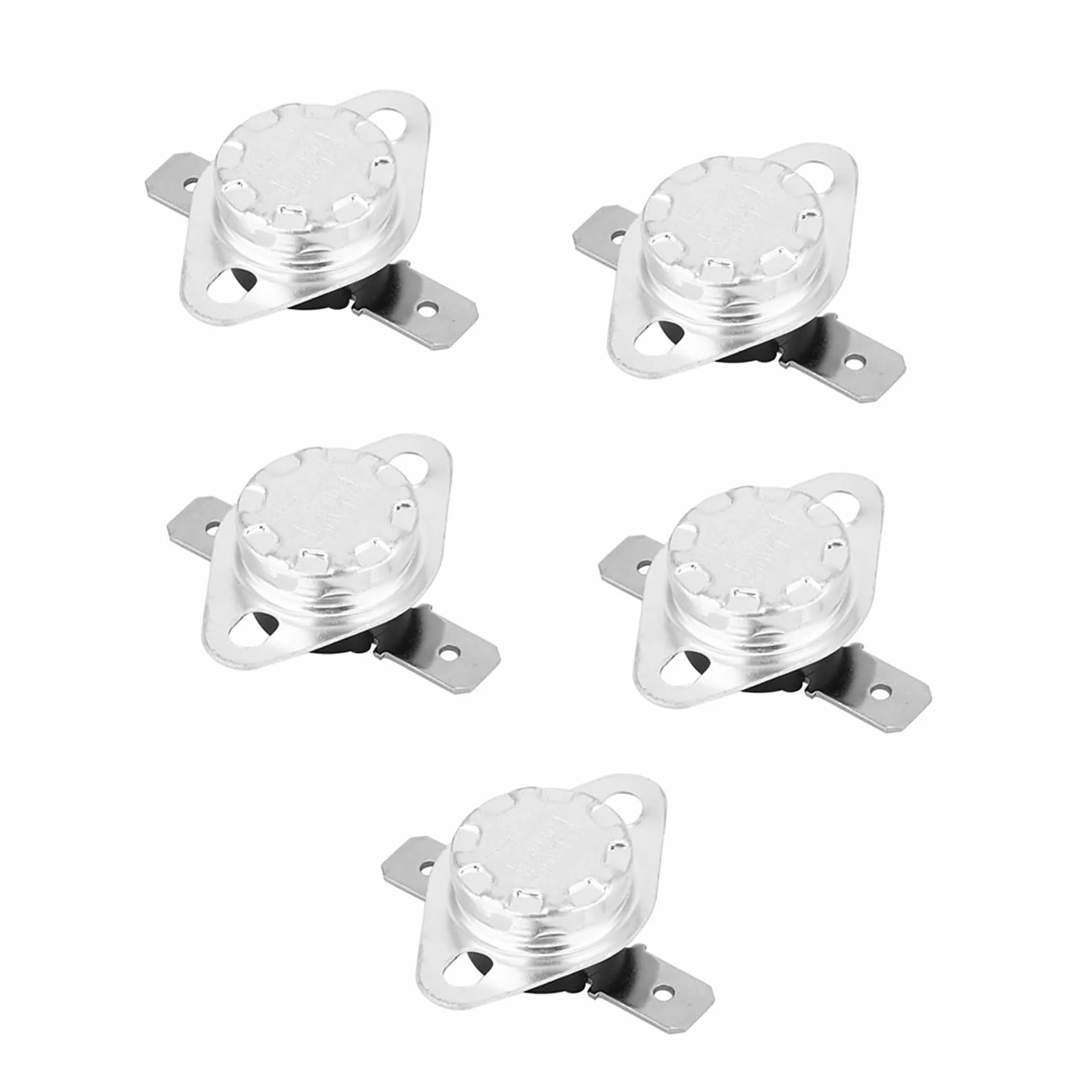 5 Pezzi KSD301 Termostato Interruttore 250 V 15 A Controllo della Temperatura Chiuso per Disinfettare Armadi Bottiglie D'acqua Elettriche Bollenti Caffettiere con 23 Opzioni di
