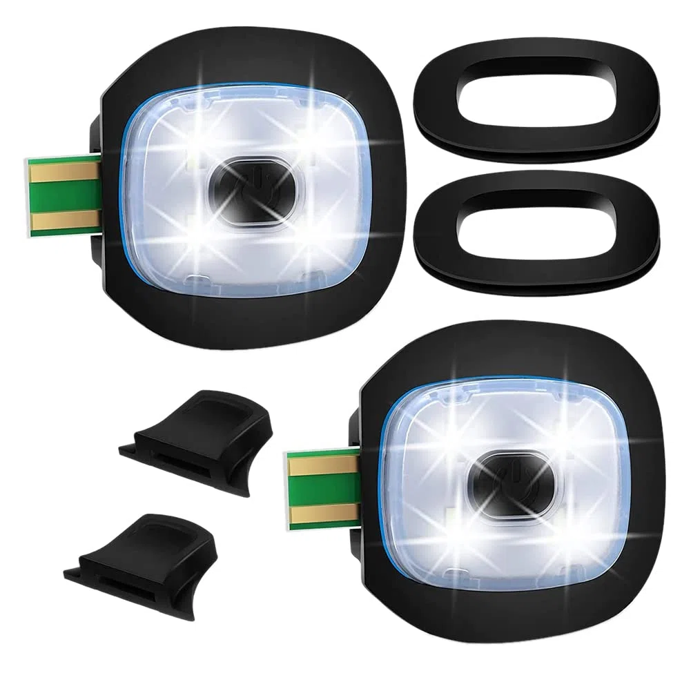 2 pezzi USB ricaricabile per beanie a LED, sostituibile per fai da te luce per uomini e donne