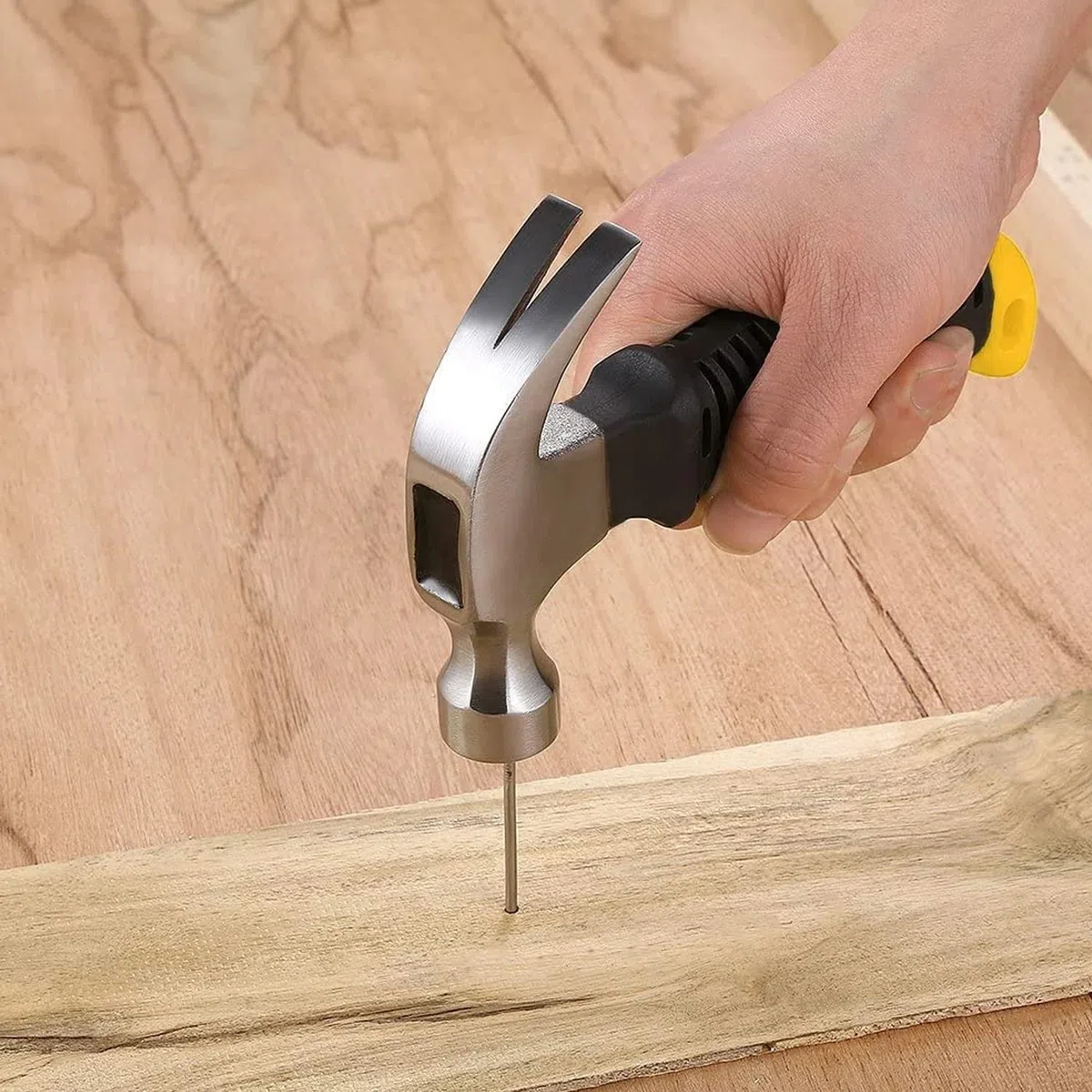 Martello da carpentiere, 226,8 g, nero, manico in TPR, 220 g, stile moderno, ideale per casa, fai da te, campeggio
