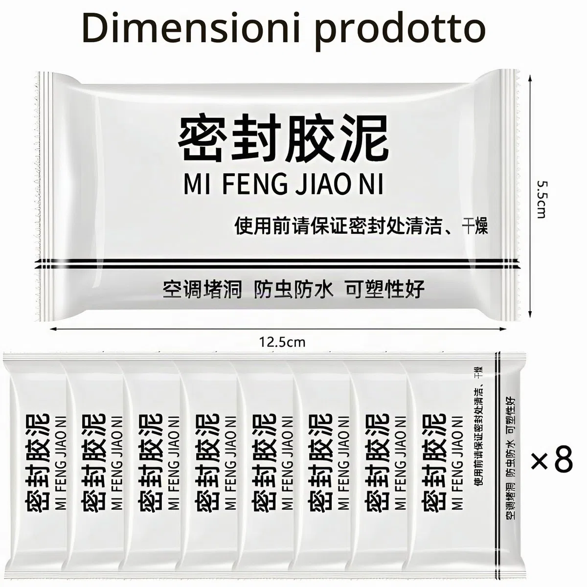 Sigillante impermeabile multiuso, 8 pezzi, emulsione isolante, riparazione rapida fango, fori e spazi vuoti