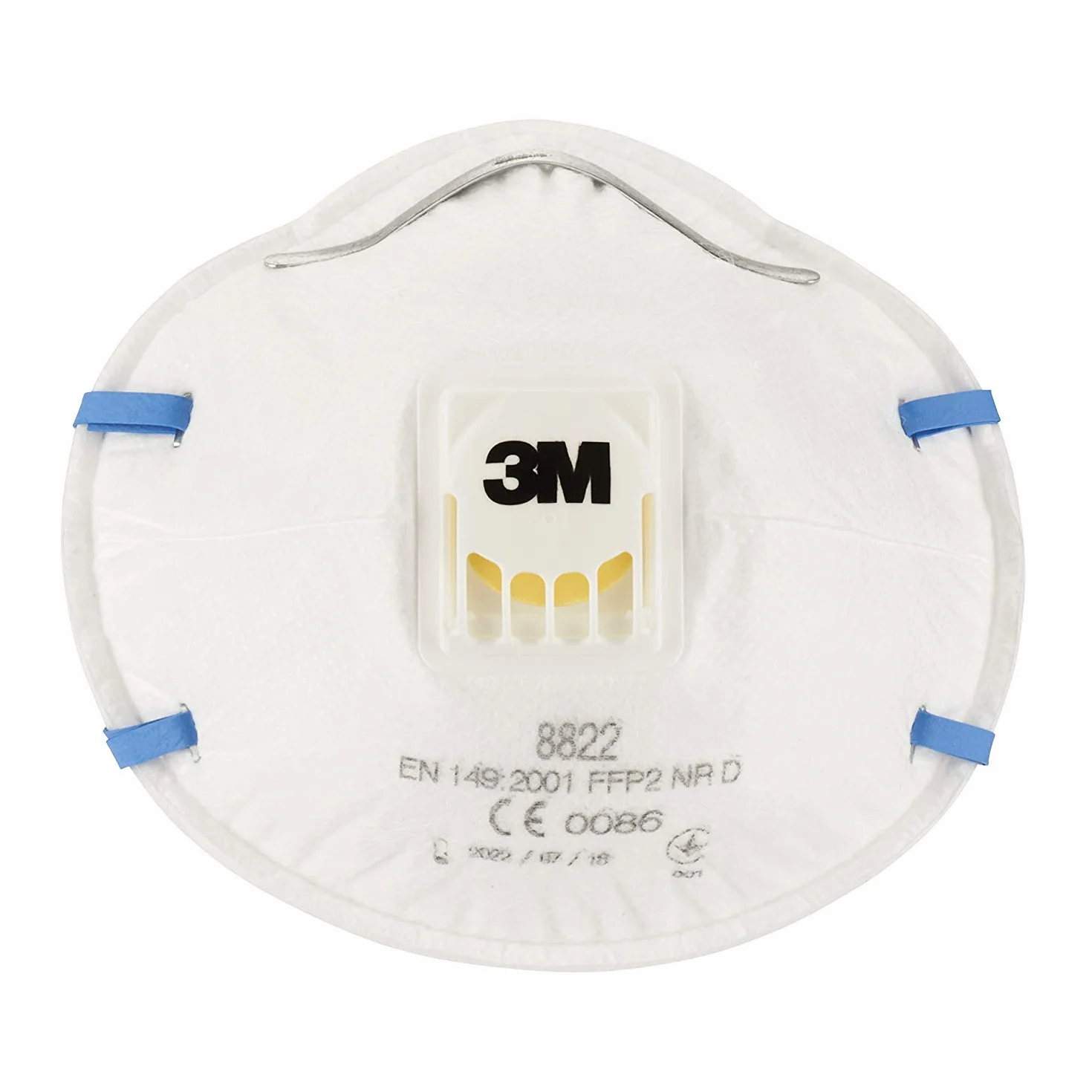 3M 8822C3 Respiratore Anti Polvere con Valvola, Bianco