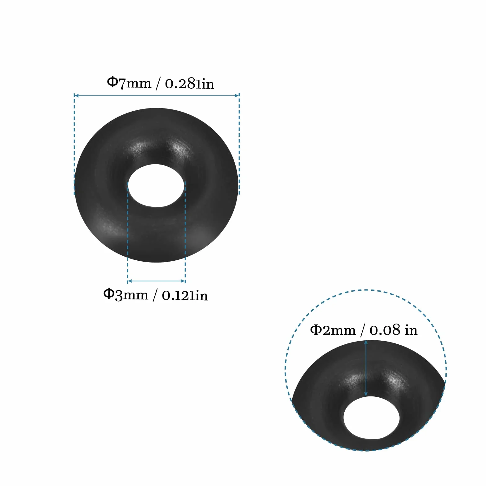 QUARKZMAN Nitrile Gomma O-Ring 7mm x 3mm x 2mm Guarnizioni di Tenuta Anelli Rubinetti Rotondo Guarnizione Rondella per Rubinetto Idraulica Riparazione Sigillatura Connessione, 50 Pezzi