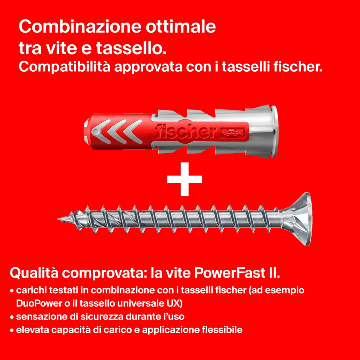 Fischer PowerFast II Viti Legno Truciolari Pozi CZF 4,0x20 Filetto totale, Testa svasata piana, Rivestimento in Cera, 300 Pz