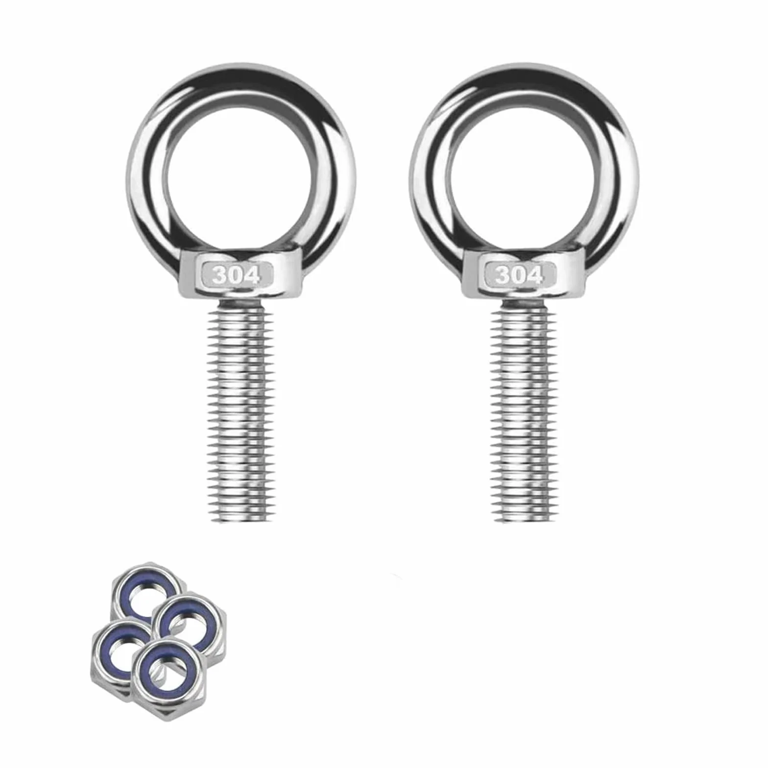 Occhiello, per Sollevamento Golfari Bullone occhiello Bullone a Occhiello in Acciaio Inox Metrico M10*35, 2 Pz Bulloni a Occhiello Inox, Bullone a Occhiello Rotondo ad Anello, per Il Ruolo di Fissare