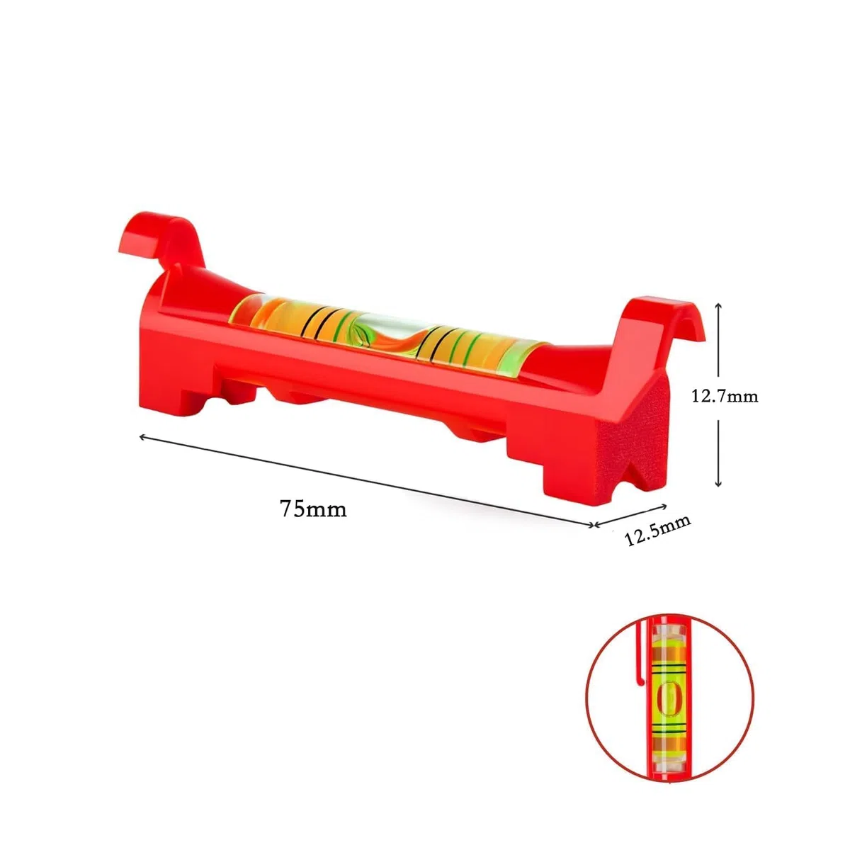 NIYATA 8 pz Livella a Bolla per Corda, Mini Livella a Bolla 75 mm, Livelli di Bolla con Filo di Sospensione per Muratura, Idraulica e Lavori di Precisione, Rosso