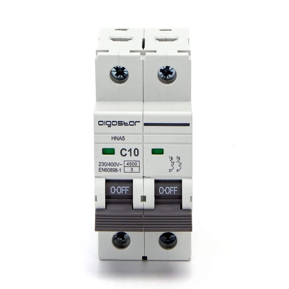 Aigostar Interruttore Magnetotermico 2P Curva C, In=10 A