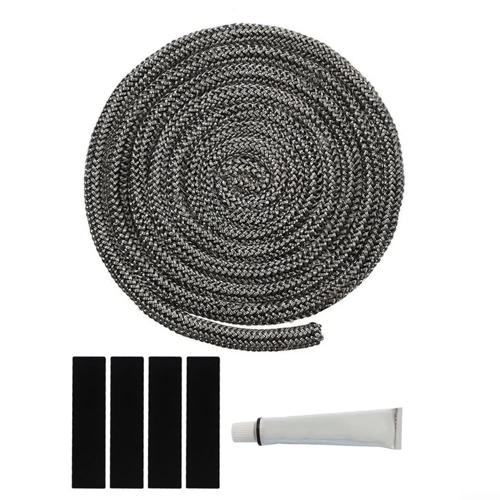 HpLive 6 – 25 mm, guarnizione per camino, filo di tenuta per stufa, camino con colla, resistente al calore fino a 550 °C, per camino e forno (8 mm)