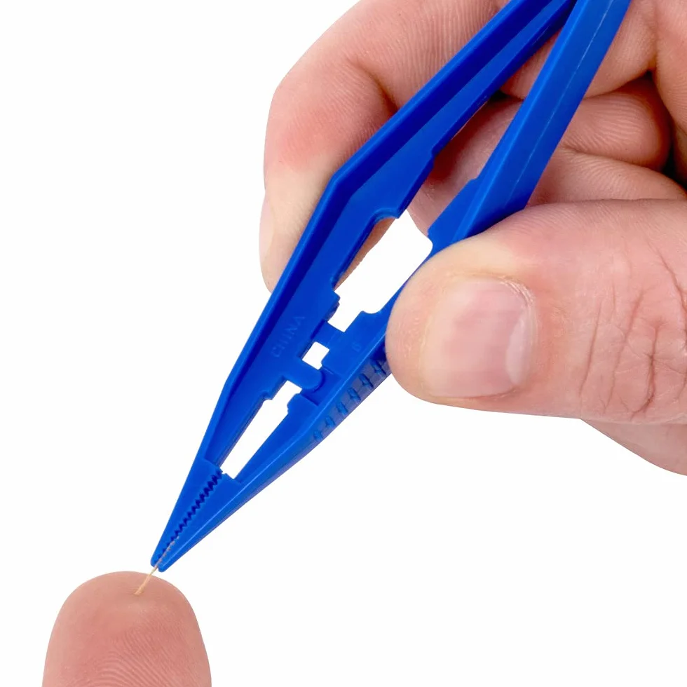 MMOBIEL 12 pinzette in plastica leggera con estremità appuntita seghettata per primo soccorso e giardinaggio