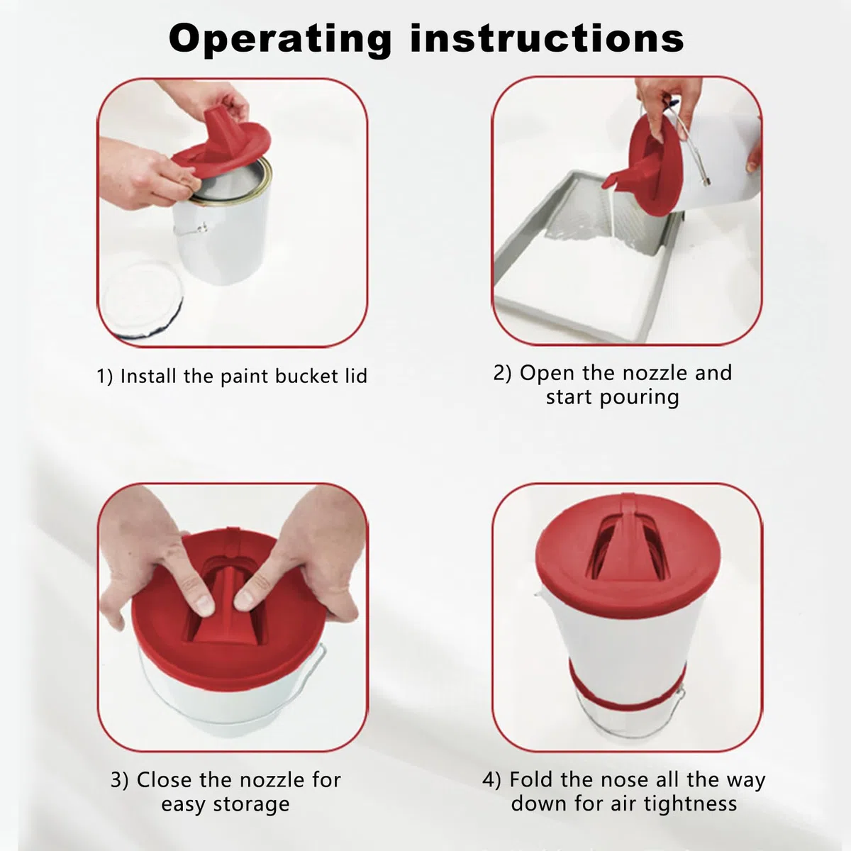 Coperchio versatore per barattolo di vernice – Beccuccio a prova di perdite, strumento a flusso controllato, accessorio antispruzzi, dispositivo di versamento facile con design pieghevole | Coperchio