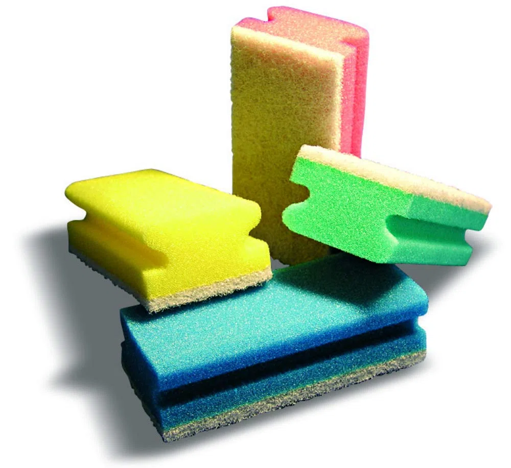 Spugna blu con fibra bianca antigraffio pz. 10