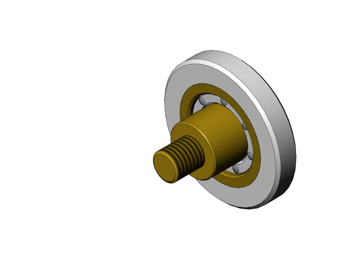 Cuscinetti Box Doccia VR - Kit 2 Pezzi Rotelle a Sfera di Ricambio in Acciaio per Ante Doccia a Scorrimento Cuscinetto diametro 23x4x9.5x15 filettatura M5 CH4 profilo Piatto