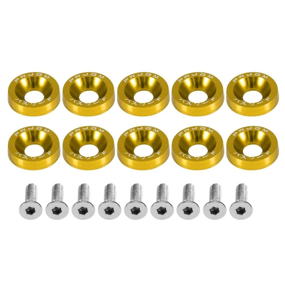 10 Pezzi Viti M6 Rondella Vite a Testa Cilindrica in Acciaio Inossidabile Modifica M6 Guarnizione Bullone Auto Telaio Decorazione Vite Viti 6 MM per Parafango per License