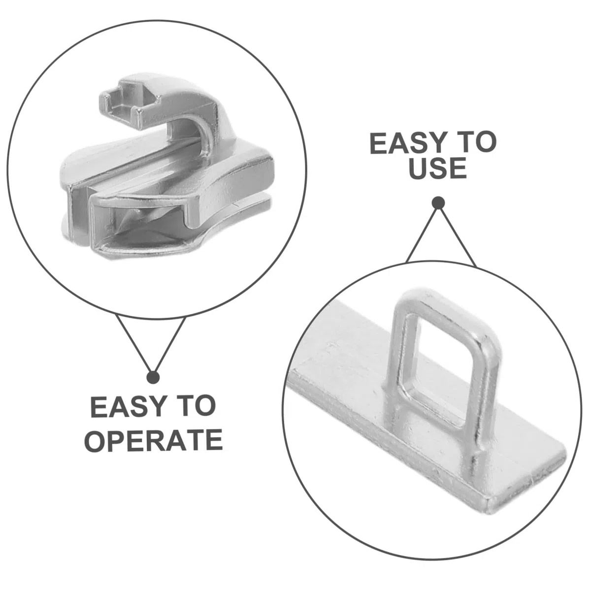 Baluue 2 Set Blocco per Valigia in Lega di Zinco Argento 6x1,1x0,8 Cm per Cerniera per Valigie, e Resistente per Viaggi Internazionali