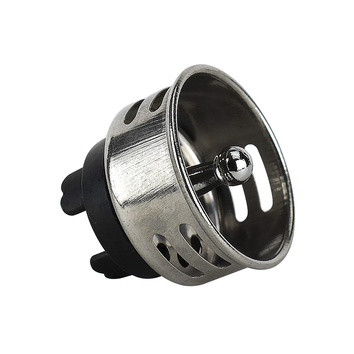 Keeney 878PC Filtro per lavello Junior Duo in Acciaio Inox con cestello, Adatto per Aperture 5 cm, Cromato Lucido, 1