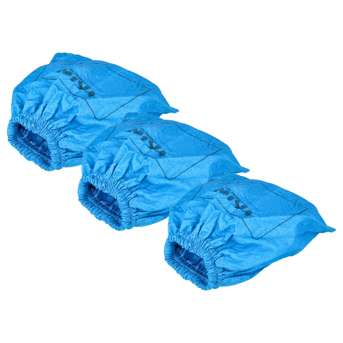 vhbw 3x filtro in tessuto compatibile con Einhell TC-VC 1820 S, TC-VC 1815S aspirapolvere, aspiratore a secco/umido, lavabile blu