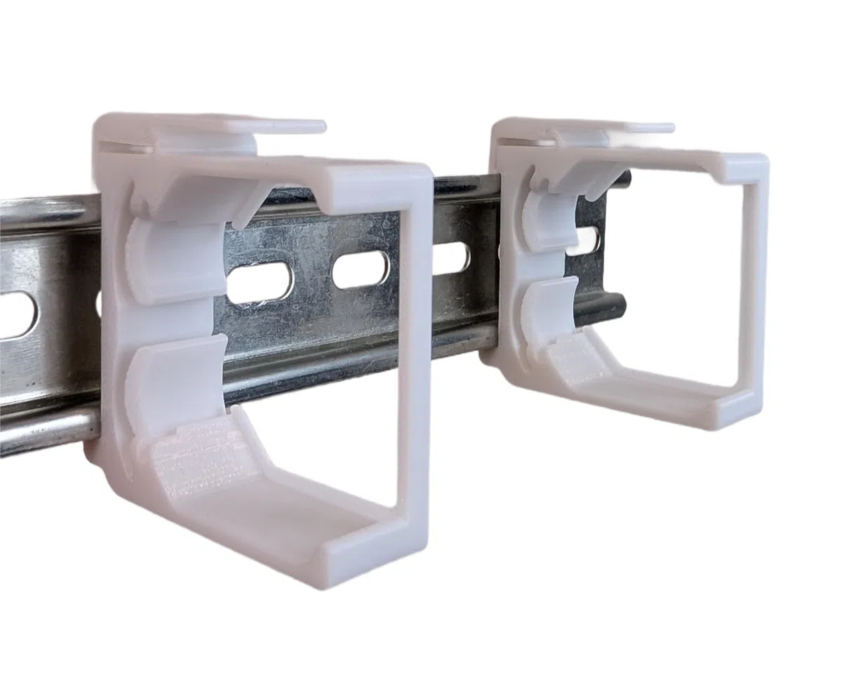 Set di 2 supporti adattatori per Shelly Dimmer 2 & Shelly RGBW 2 guide DIN Rail Bracket (35 mm)