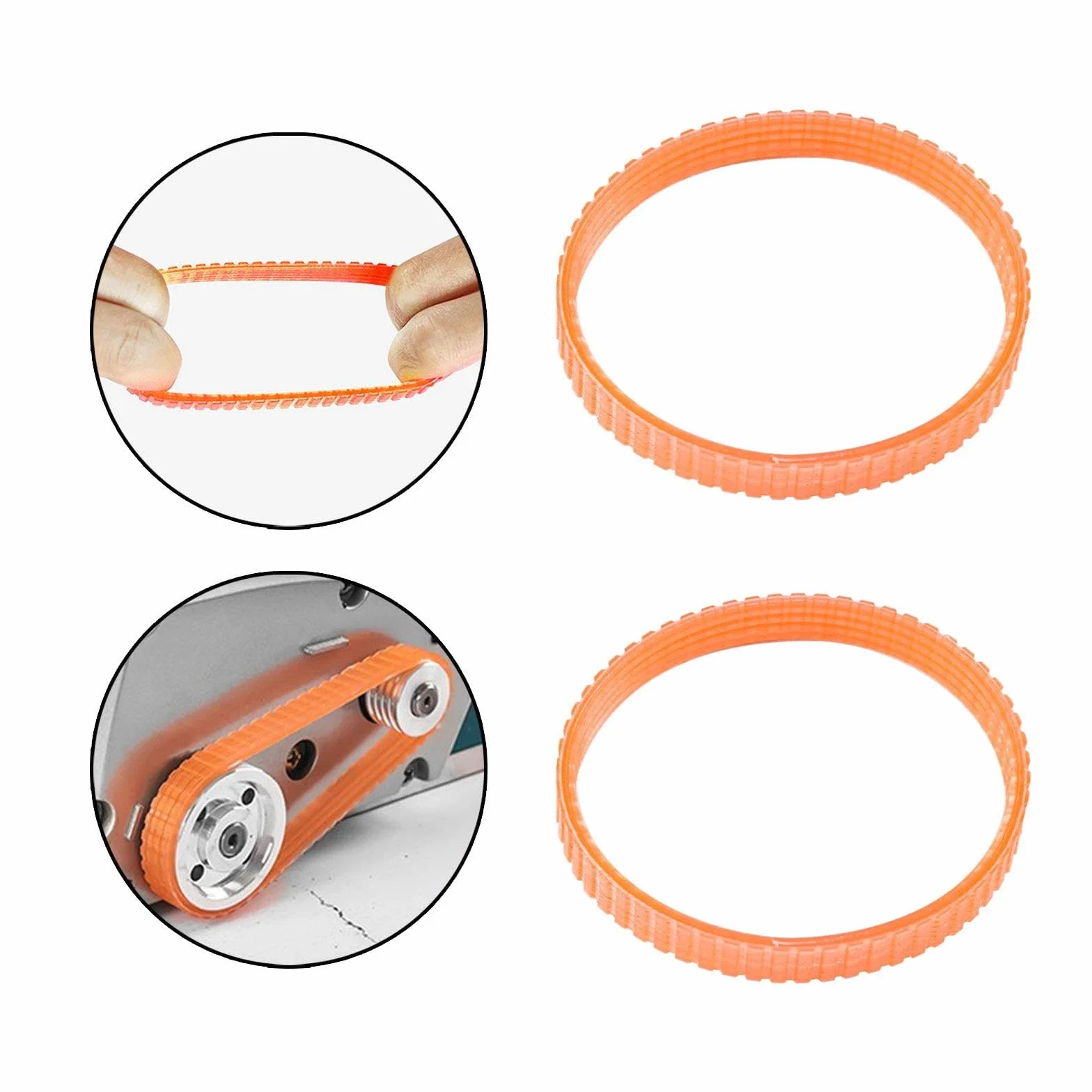 Milageto 2 cinghie di trasmissione per pialla, accessori, circonferenza 238 mm, parti di ricambio per utensili di carpenteria per pialla elettrica da 82 mm, nylon