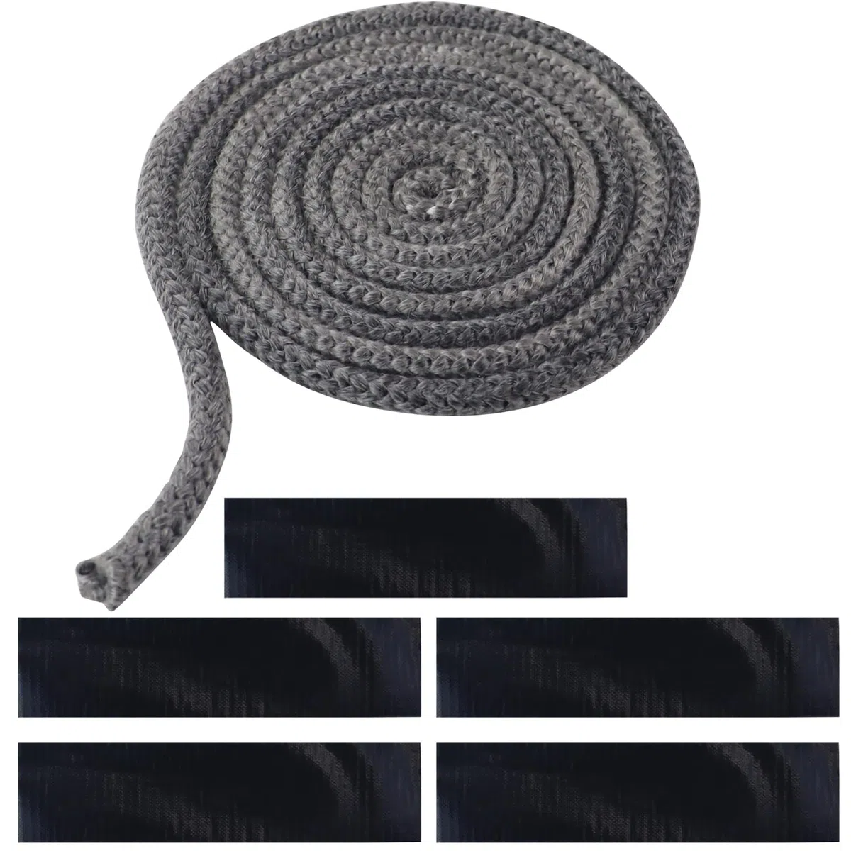 Guarnizione Stufa a Legna, Corda Ignifuga fibra di vetro, guarnizione Stufa a Pellet, Alta Temperatura, Nastro Isolante in Fibra, per Stufe, Tubi Di Forni, Porta del Forno, Camino(Φ 10mm x 2.5m)